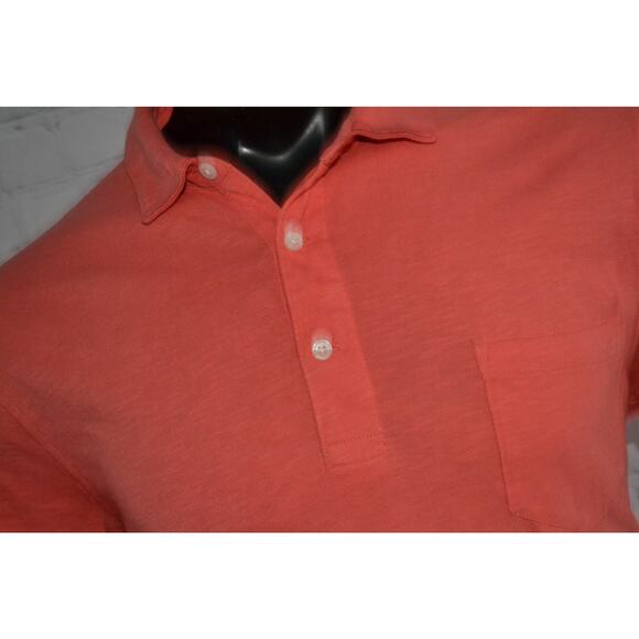 J Crew Golf Polo Shirt Slub Cotton Performance Pink Front Pocket Men Size Large - Picture 3 of 6